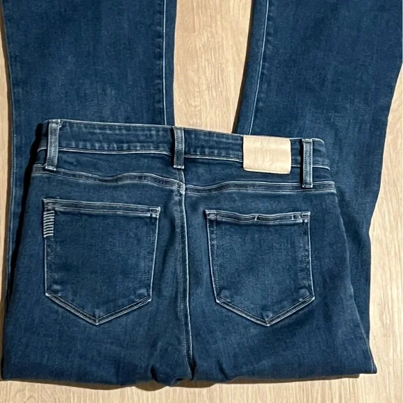 PAIGE Genevieve Bootcut / Flare Jeans Size 28 Dark Blue Denim - Picture 7 of 8